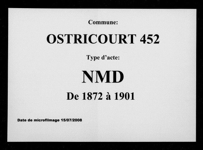 OSTRICOURT / NMD [1872-1901]