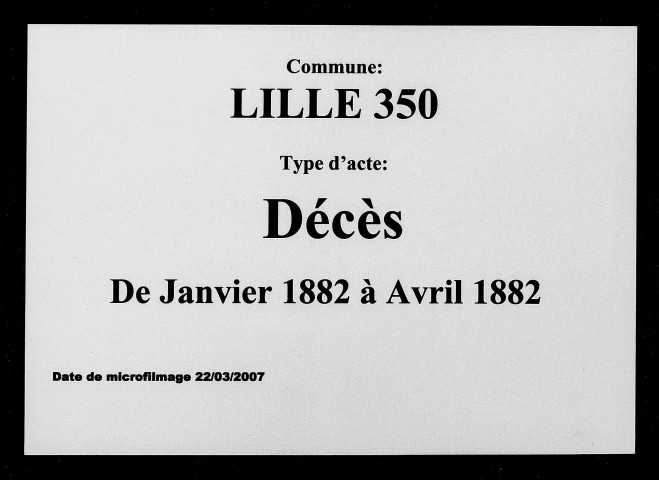 LILLE / D (01/1882 - 04/1882) [1882]