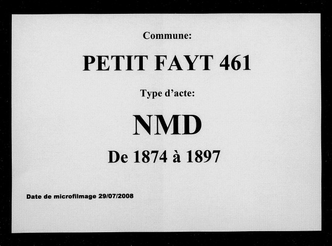 PETIT-FAYT / NMD [1874-1897]