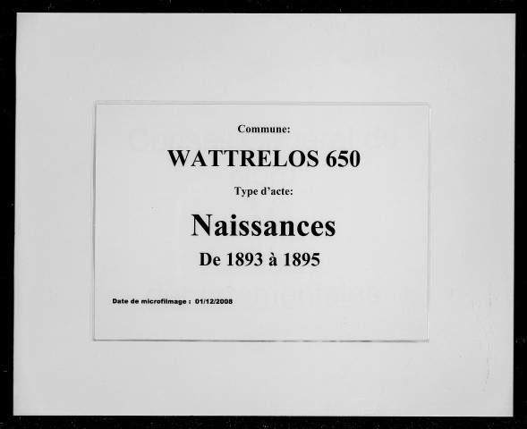 WATTRELOS / N [1893-1895]