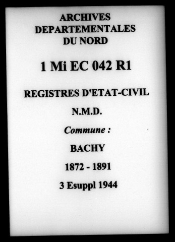 BACHY / NMD [1872-1891]