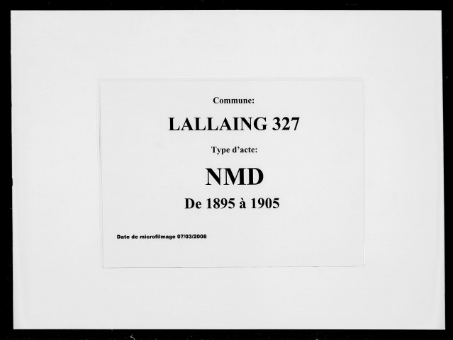 LALLAING / NMD [1895-1905]