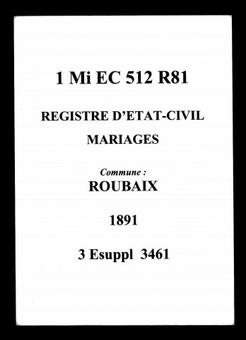 ROUBAIX / M [1891-1891]