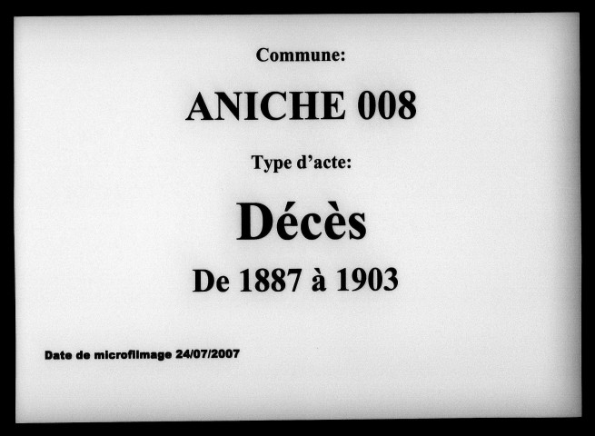 ANICHE / D [1887-1903]