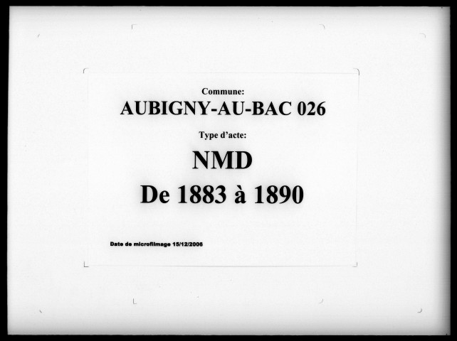 AUBIGNY-AU-BAC / NMD, Ta [1883-1890]