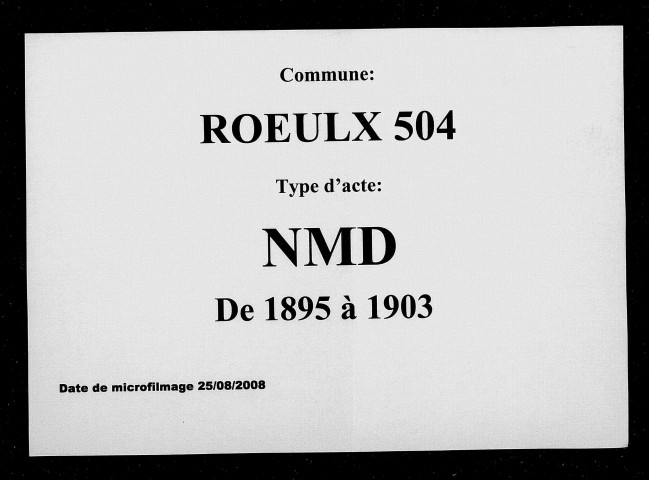 ROEULX / NMD [1895-1903]