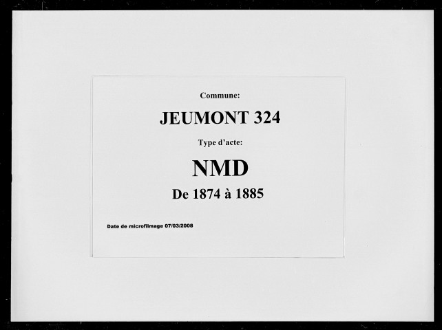 JEUMONT / NMD [1874-1885]