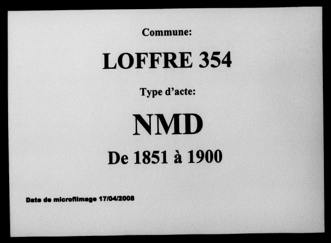 LOFFRE / NMD [1851-1900]