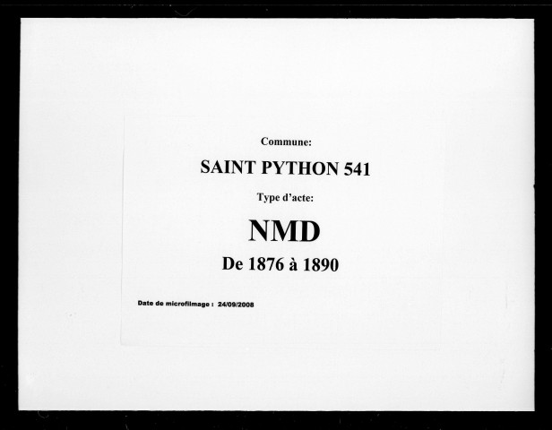 SAINT-PYTHON / NMD [1876-1890]