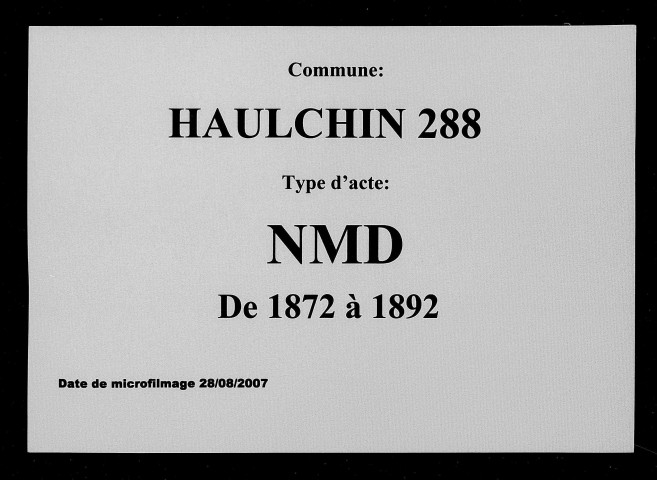 HAULCHIN / NMD [1872-1892]