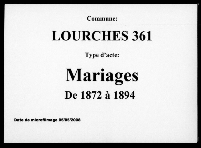 LOURCHES / M [1872-1894]