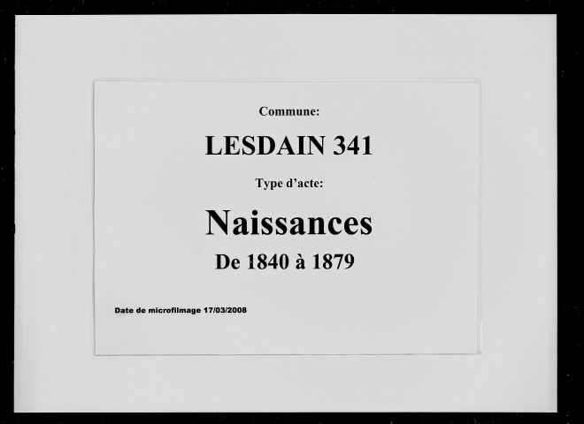 LESDAIN / N [1840-1879]