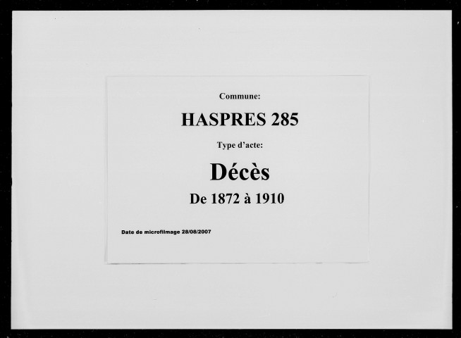 HASPRES / D [1872-1910]