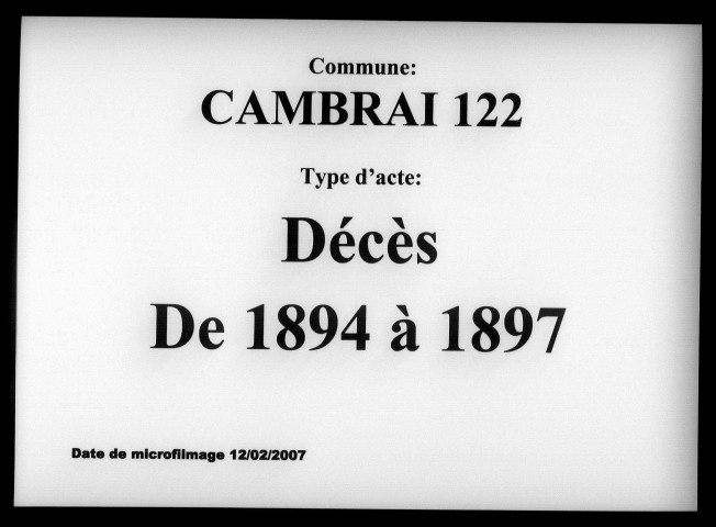 CAMBRAI / D, Ta [1894-1897]