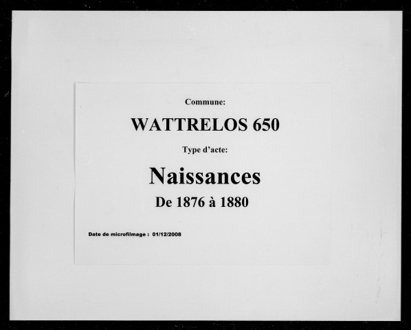 WATTRELOS / N [1876-1880]