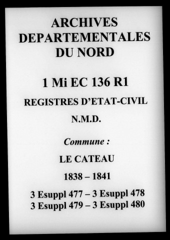 LE CATEAU-CAMBRESIS / NMD, Ta [1838-1841]