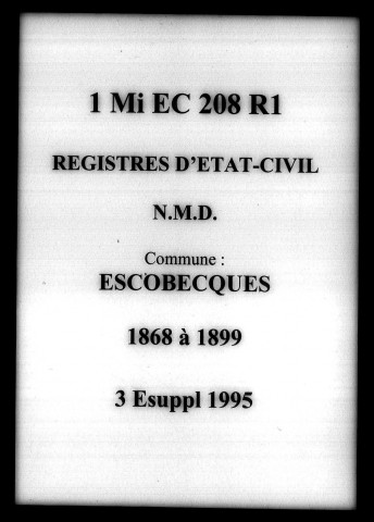 ESCOBECQUES / NMD [1868-1899]