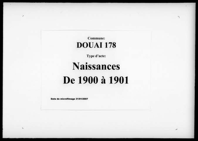 DOUAI / N, Ta [1900-1901]