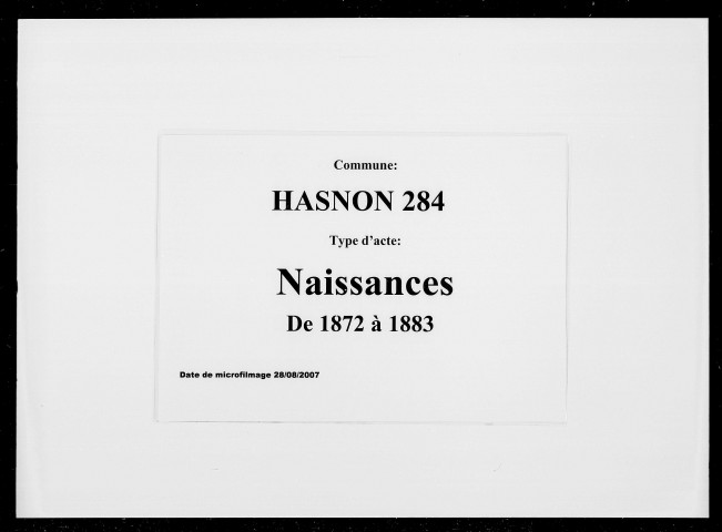 HASNON / N [1872-1883]
