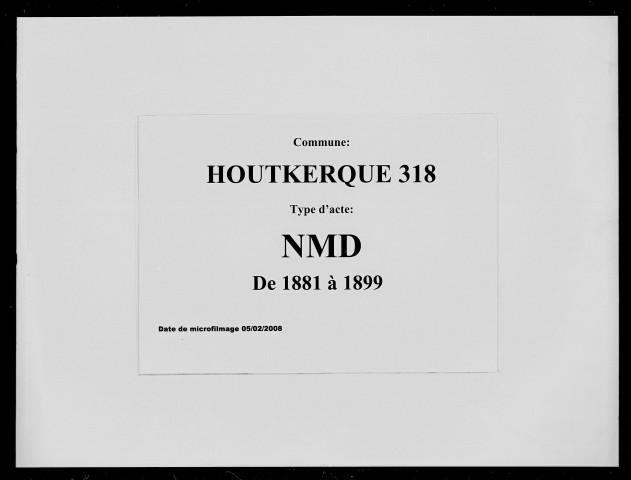 HOUTKERQUE / NMD [1881-1899]