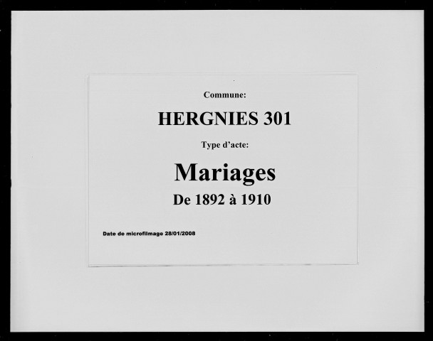 HERGNIES / M [1892-1910]