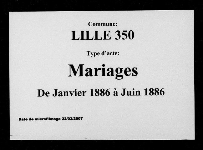 LILLE / M (01/1886 - 06/1886) [1886]