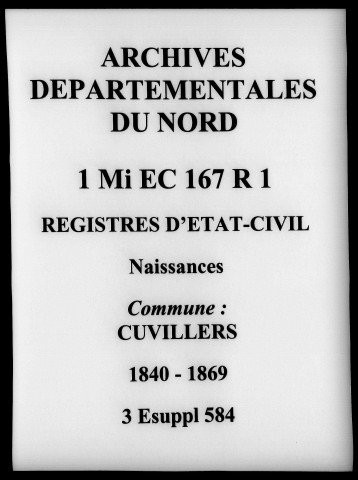 CUVILLERS / N (1840-1869), M (1842-1914), D (1841-1869) [1840-1914]
