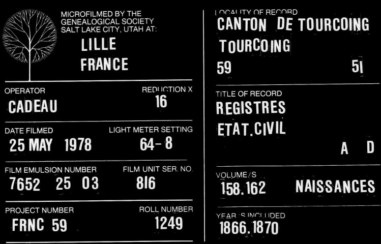 TOURCOING / N [1869-1870]